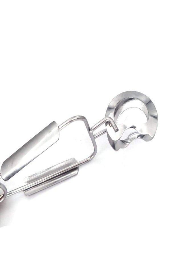 ليزنيرزم 4 قطع من ملاقط الحلزون، كماشة حلزون، ملاقط حلزون من الفولاذ المقاوم للصدأ، مشبك حلزون، ملقط طعام للمطبخ، أدوات مطبخ للمنزل والمطعم، فضي - Image 3